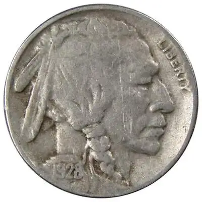 1928 S Indian Head Buffalo Nickel 5 Cent Piece AG About Good 5c US Coin • $4.99