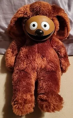 Vintage MUPPETS ROWLF The Dog 12  Plush W/Vinyl Face Jim Henson Direct Connect • $89.99