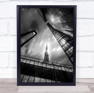 £22.99 • Buy Framed Greatness Buildings Windows Black And White Wall Art Print