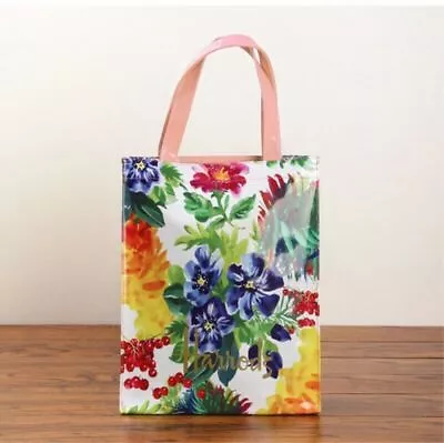 Stylish PVC Waterproof Shopping Storage Harrods Signature Logo Flower Bag New • $53.53