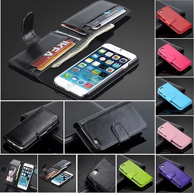 New 7 Card Holder Flip Wallet Leather Case Cover For Apple IPhone 6S / 6S Plus • £12.99