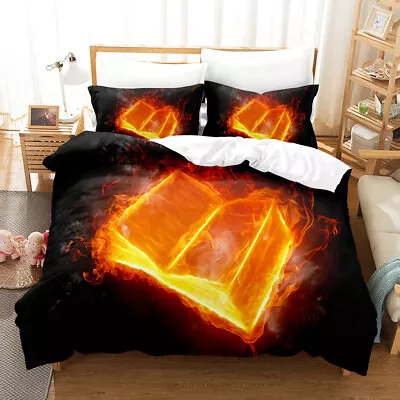 3D Knowledge FLame Book Print Duvet Cover Quilt Cover Pillowcase Bedding Set New • $83.68