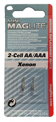 Mini Maglite Flashlight Replacement Part Bulbs 2-Cell AA/AAA Xenon 2 PK LM2A001L • $13.99