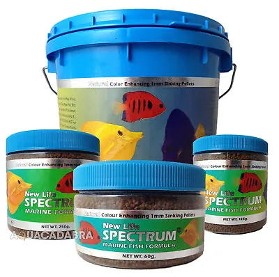 New Life Spectrum Marine Formula 1mm Sinking Fish Food Garlic Pellet Reef Tank • £15.90