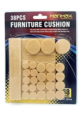 38pcs Furniture Pads Floor Anti Scratch Laminate Protector Felt Self Adhesive • £2.99