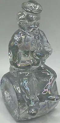 Mosser Glass Clown Alley Figurine Performer 1982 Clear Carnival Glass • $10.99