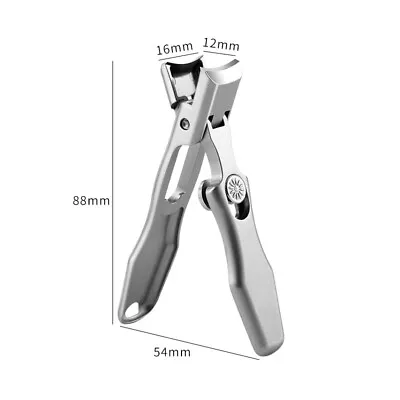 Portable Ultra Sharp Nail Clippers Wide Jaw Opening Anti-Splash Stainless Steel • $5.99