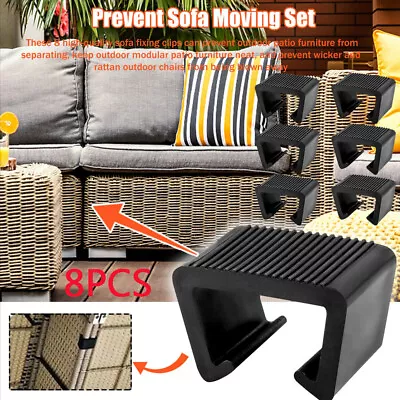 8Pcs Wicker Furniture Clips Plastic Patio Rattan Chair Sofa Garden Outdoor Clips • $8.69