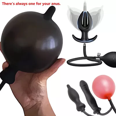 Big Inflatable Anal Plug Balloon Dildo Butt Plug Expandable Sex Toys Women Men • $24.85