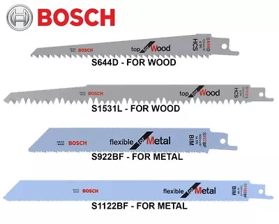 Genuine Bosch Reciprocating Sabre Saw Combo S644D S1531L S922BF S1122BF Blades 5 • £8.50