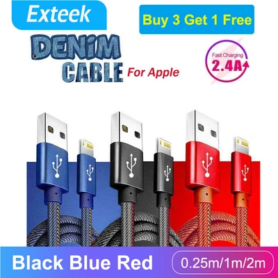 $3.95 • Buy Braided USB Charging Charger Cable Cord For Apple IPhone 14 13 12 11 Pro Max XR