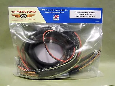 Harley Davidson 1948-1957 WL UL FL FLH Complete Wiring Harness Kit • $150