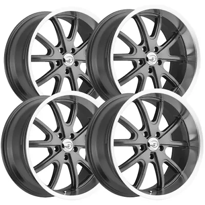 (Set Of 4) Staggered Vision 143 Torque 18  5x4.5  +10mm Gunmetal Wheels Rims • $688.99