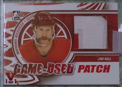 Jim Nill 2012-13 ITG Motown Madness Game-Used PATCH Ruby 1/1 Detroit Red Wings • $99.99