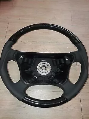 2000 01 02 For Mercedes W210 E Steering Wheel BirdEye Wood Black Leather Sport   • $399