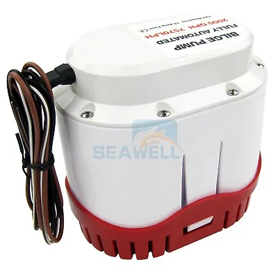 Automatic 2000 GPH Bilge Pump Boat Marine Water Pump 12V Built-in Float Switch • $61.39