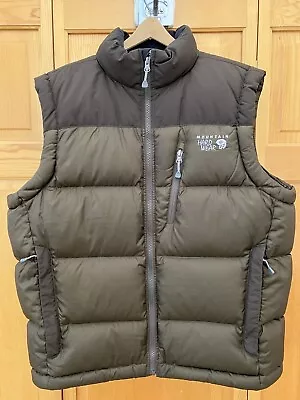 Mountain Hardwear Sub Zero Down Vest Mens Large Green Brown Puffer Very Nice • $79.95