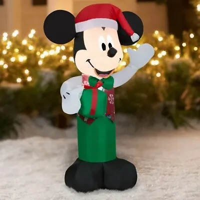 Gemmy Mickey Mouse Christmas Inflatable 3.5 Feet Lights Up Yard Decor • $39.99