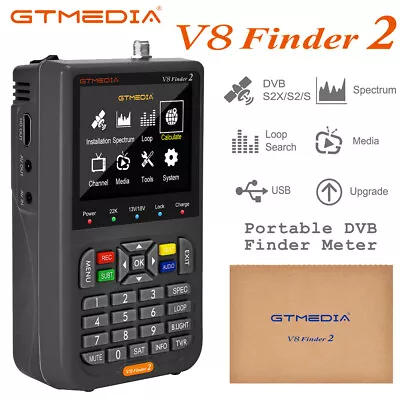 3.5''LCD V8 Satfinder DVB-S/S2/S2X FTA Digital Satellite Finder Sat Signal Meter • $52.99