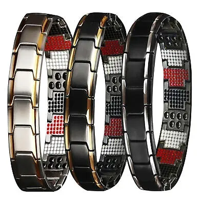 Magnetic Bracelet Men Valentine Gift Balance Energy Stress Arthriti Pain Relief • $8.99