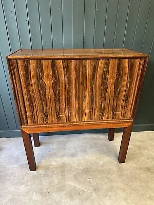 Mid Century Vintage 1960’s Danish Tambour Rosewood Drinks  Cabinet Sideboard • £285