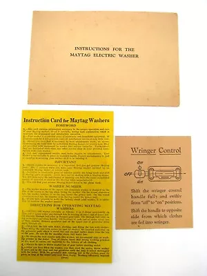 Maytag Electric Wringer Washer Instruction Manual Vtg Washing Machine Booklet • $9.99