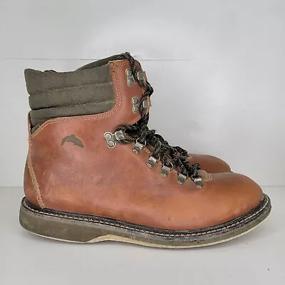 Simms Freestone Brown Leather Fly Fishing Felt Sole Wading Boots Men's Size 11 • $29.99