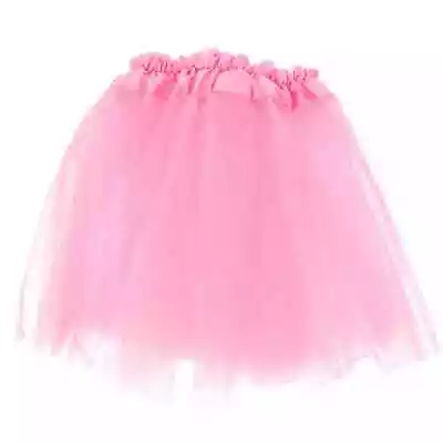 £7.99 • Buy Womens Light Pink Race For Life Fancy Dress Hen Party Dance Long 3 Layer Tutu 