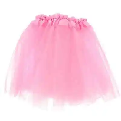 Womens Light Pink Race For Life Fancy Dress Hen Party Dance Long 3 Layer Tutu  • £7.99