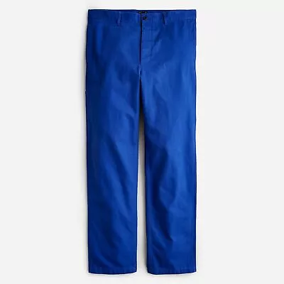 J. Crew Mens Utility Worker Pants 33 X 34 NWT Regal Blue Cotton Hemp Relaxed Fit • $22.49