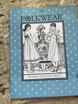 New Vtg Folkwear Sewing Pattern RUSSIAN Settlers Dress Top Apron SZ 6-16 • $15.95