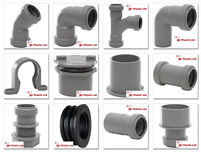 Polypipe 32mm Push Fit Waste Pipe Fittings In Grey (actual Size 34mm) • £4.04