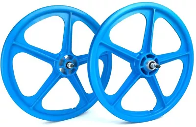 Skyway BMX 20  Tuff Wheels AQUA BLUE Retro NEW Wheelset Sealed Bearings 3/8 Axle • $174.99