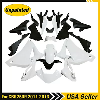 For Honda CBR250R 2011 2012 2013 Unpainted Fairing Kit ABS Injection Bodywork • $207