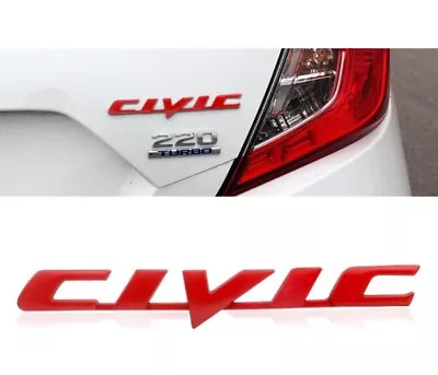 06-11 Civic Red Emblem Logo Badge Fits Honda Sticker - Ex Si Lx • $9.25