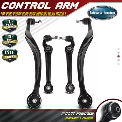 4PC Front Lower Control Arms With Ball Joint For Ford Fusion Milan 06-07 Mazda 6 • $97.49