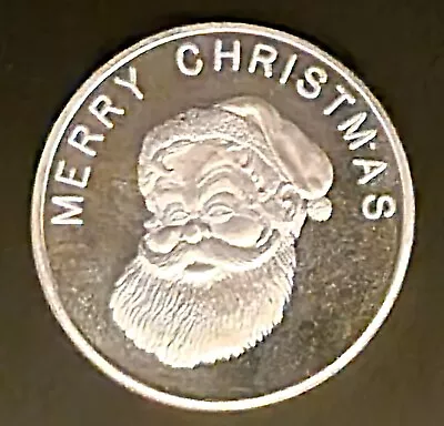 Rare Merry Christmas-gs Mint Gsm-999 1 Oz Ounce Art Round Bar Coin • $42.98