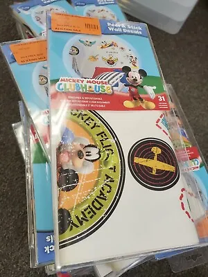 DISNEY MICKEY MOUSE CLUBHOUSE 31 Wall Decals Stickers Decor Airplane Pilot NEW • $14.99