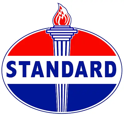 STANDARD TORCH GAS PUMP OIL Vintage Vinyl Sticker |10 Sizes!! With TRACKING • $49.99