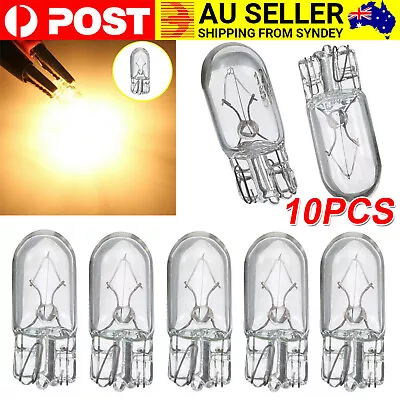 10x W5W T10 Halogen Clear White 12V 5W Car Head Light Lamp Globes Bulbs Park AU • $8.16