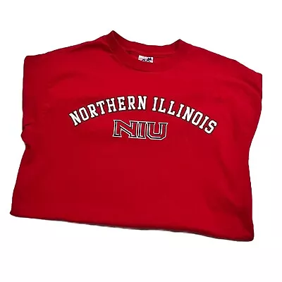 Northern Illinois University NIU Huskies Mens Tee Shirt Red Long Sleeve T-shirt • $15.24