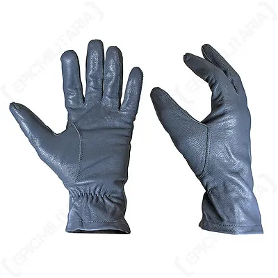 Original German Army Leather Gloves - Winter Driving Smart Surplus Military Grey • $16.95