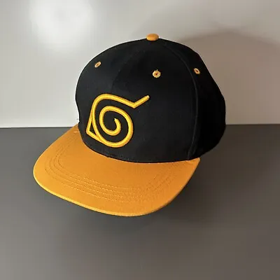 Official Boruto Naruto Next Generations SnapBack Hat Cap Black Yellow Adjustable • $38.70