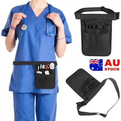 Nurse Pouch Extra Pocket Quick Pick Vet Agecare Waterproof Bag W/ Belt Strap • $5.90