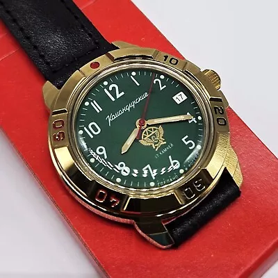 Vostok Komandirskie 43922B Classic Mechanical Army Men's Watch Green Dial • $69.90