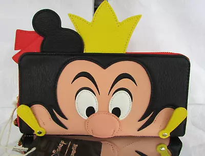 Disney Loungefly Alice In Wonderland Queen Of Hearts Wallet Clutch Cosplay NWT • £43.38