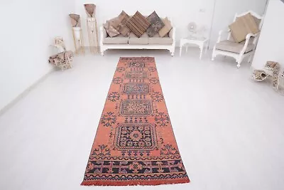 3x12 Turkish Rug Runner Oushak Rug Runner Vintage Runner Rug Handmade Carpet 33 • $191.60