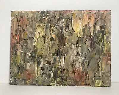 Vintage Original Oil Painting Non-Objective Abstract Pallet Knife -Signed 1966 • $245