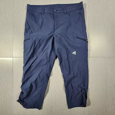 Eddie Bauer Womens First Ascent Hiking Capri Pants Size 12 Blue • $24