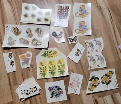 Vintage Assorted Ceramic Decals Lot (approximately 500) Various Sizes • $125